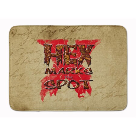 Carolines Treasures Hex marks the spot Halloween Machine Washable Memory Foam Mat SB3006RUG